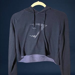 Cropped gym shark hoodie
